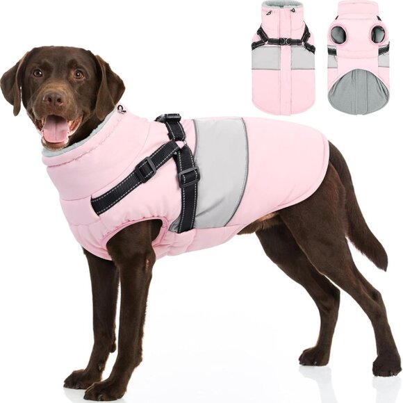 Dog Coat, XXXL Dog Jacket Winter with Harness Built in - Picture 2 of 7